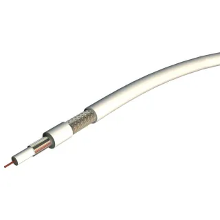 Câble Coax 11Db 75Ohms Pvc Blanc Int Classe A Bc100M
