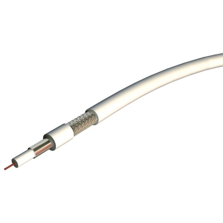 COAX 11dB 75OHMS PE blanc intérieur