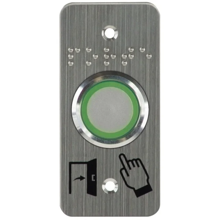 Bouton P. Pmr Acier Inox Deq.25 Mm Halo B/V Et Buzzer Relais Temporisé + Ssp125
