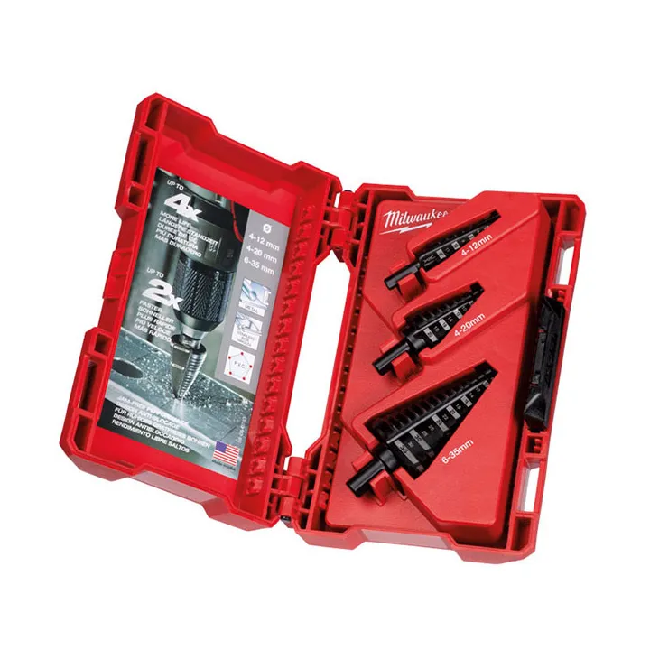Set De 3 Foret Etage Ø 4 À 12Mm, Pa De 1Mm Ø 4 À 20Mm