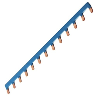 Barre de pontage 1P 63A languette 10mm² bleu 18M