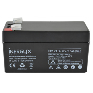 Batterie Rechargeable Vrla 12V / 1,3 Ah - Bac Fr Ul94 V-0 - 97 X 43 X 51/57 Mm