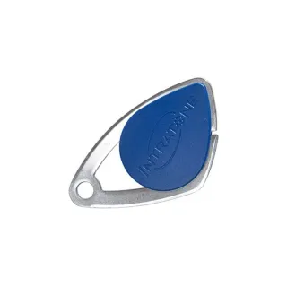 Badge Électronique Mifare - Insert Inox Gravé - Bleu