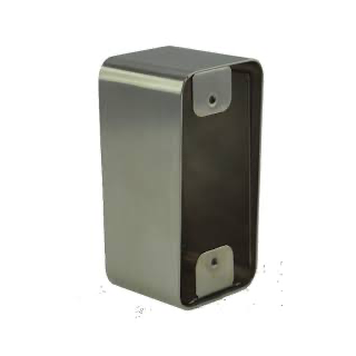 BOÎTIER APPLI ACIER INOXY 42X87X38/42MM POUR PLAQUE 39,5X84,5MM*