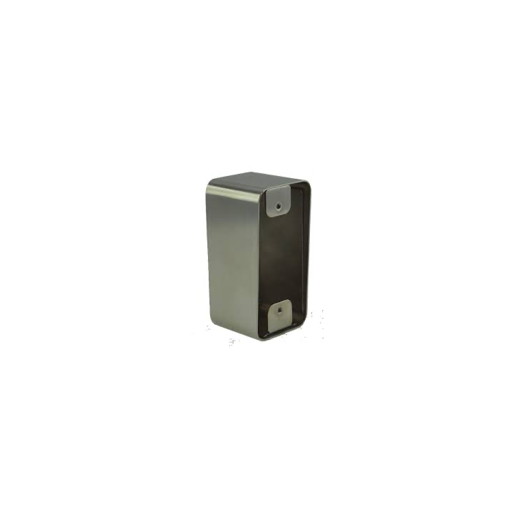 BOÎTIER APPLI ACIER INOXY 42X87X38/42MM POUR PLAQUE 39,5X84,5MM*