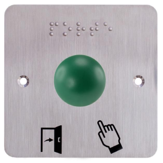 BOUTON POUSSOIR DÔME VERT CONTACT NO+NC