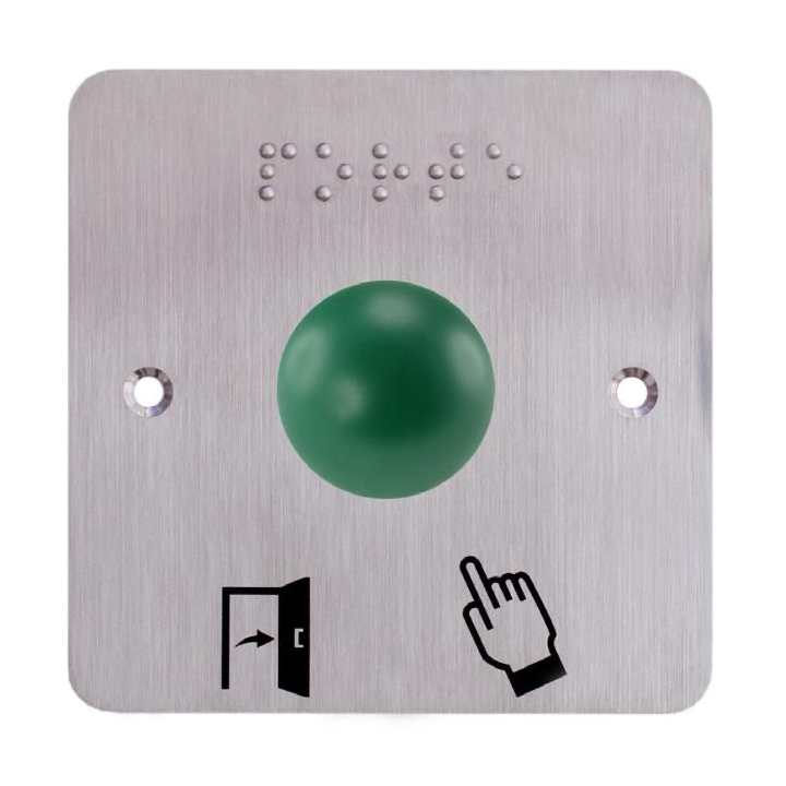 BOUTON POUSSOIR DÔME VERT CONTACT NO+NC