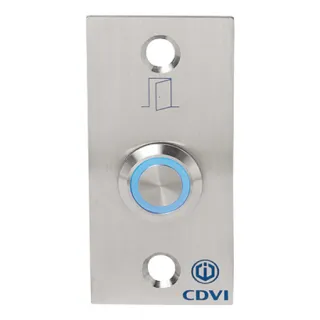 Bouton poussoir NONF éclairé + plaque porte inox 