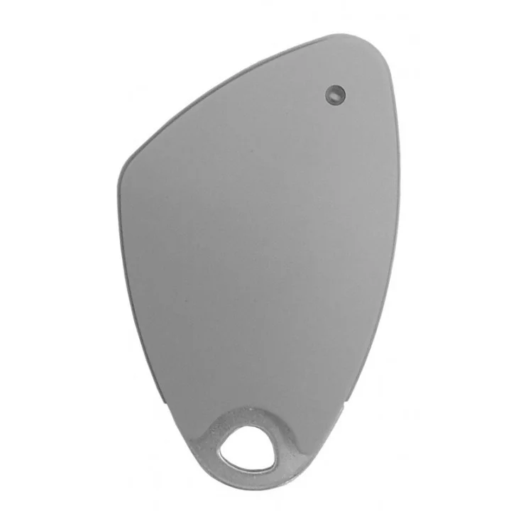 Badge Électronique Mifare Mains-Libres - Insert Alu Gravé - Gris