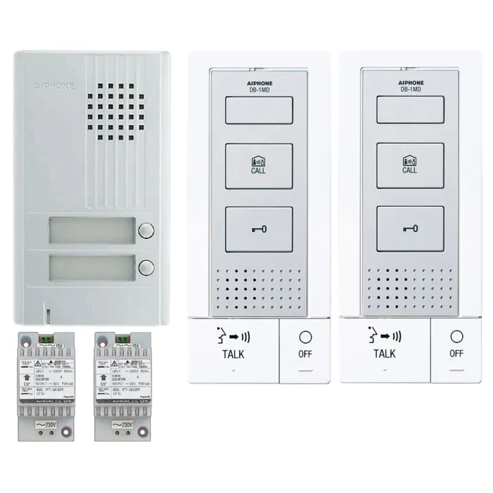 Kit Audio 2 Bp, 2 Postes M. Libres Et 2 Alimentation (Da2Ds+2Xdb1Md+2Xpt1211Dr), 2 Fils