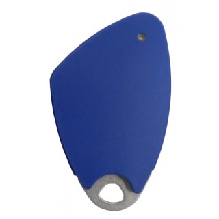 Badge électr. Mifare mains-libres-insert alu gravé-Bleu(colisag*