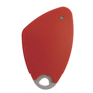Badge électr. Mifare mains-libres-insert alu gravé-Rouge(colisa*