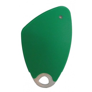 Badge électr. Mifare mains-libres-insert alu gravé-Vert(colisag*