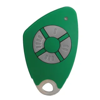 Télécommande 4 Canaux Bi-Technologie Mifare - Insert Inox Gravé - Vert