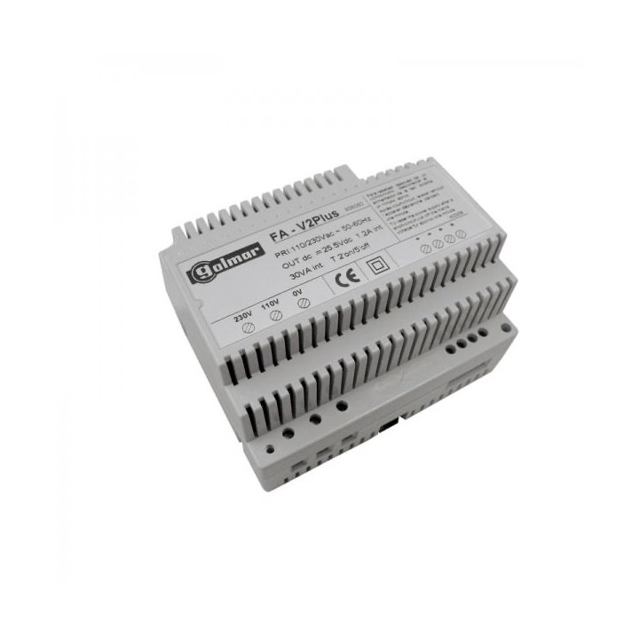 Alimentation Modulaire Bus V2Plus 2 Fils 25.5 Vcc / 30 Va, 6 Modules Din