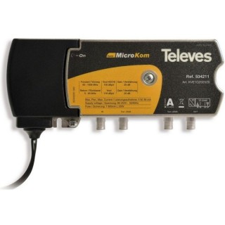 AMP. MICROKOM T4 V.RET/MATV G(-||20)/(20||25)dB