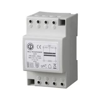 Transformateur 12/24V Ac - 1/2 A - Classe Ius - En 61558-8 - Rail Din - 3 Module