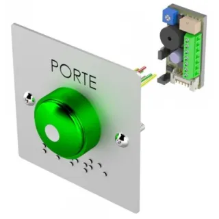 Bouton Poussoir Champign+Plaque Etroite Porte Et Braille Porte+Buzzer Led