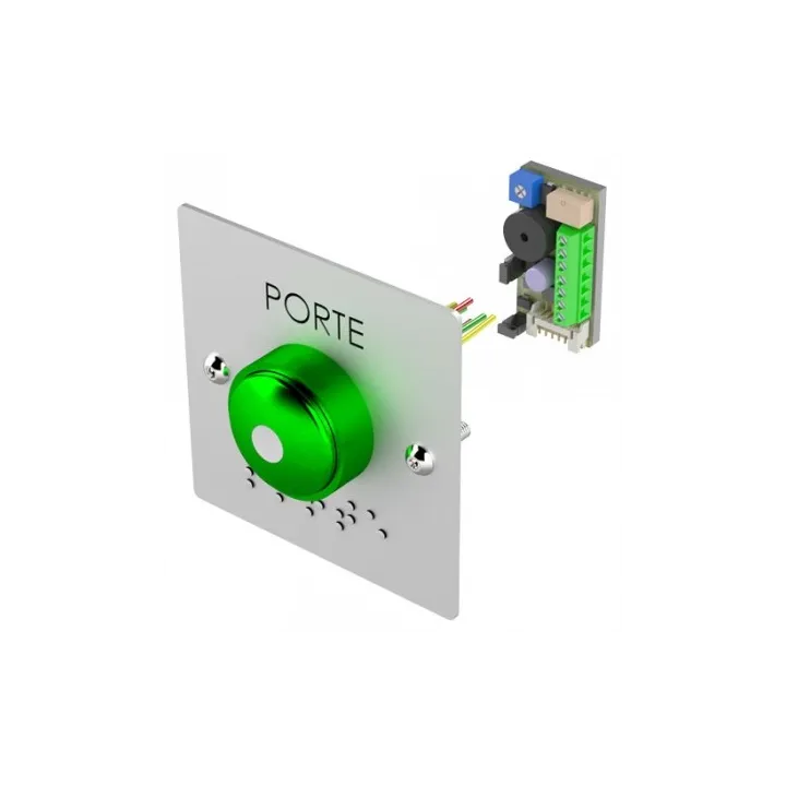 Bouton Poussoir Champign+Plaque Etroite Porte Et Braille Porte+Buzzer Led