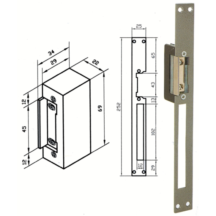 Mécanisme CA pour Beugnot C 12 V AC/DC