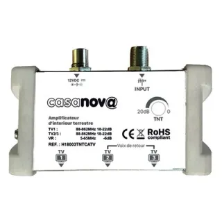 Distributeur Tv 3 Port Rj45-2 Tnt/1 Catv Avec Voix De Retours/Cordo