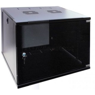 Coffret Cristal 19" 24U P600Mm Noir + Flancs Démontables