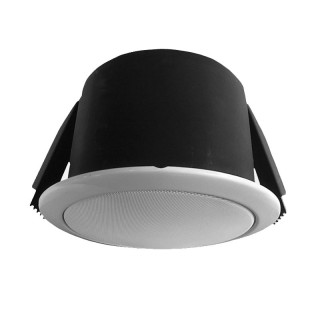 HP PLAFONNIER 100v. 9watts 18cm capot anti feu blanc cassé