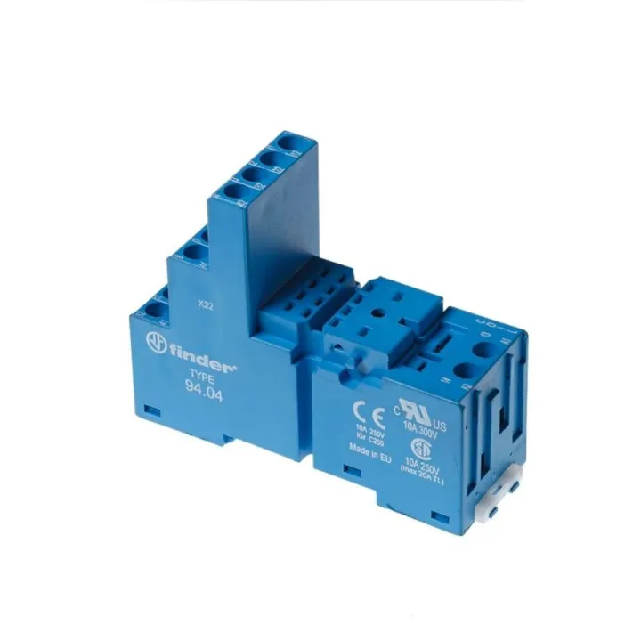 Support 10A 250V Série 5534, Bleu, Étrier Métal, Bobine Et Contacts Séparés