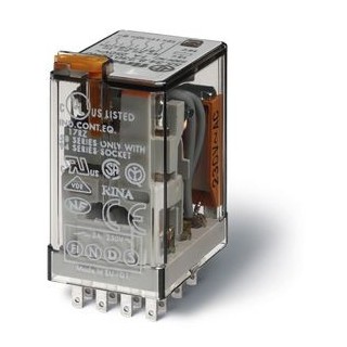Relais Indust 4Rt 7A 24V Dc, Bouton Test Et Indicat Mécanique