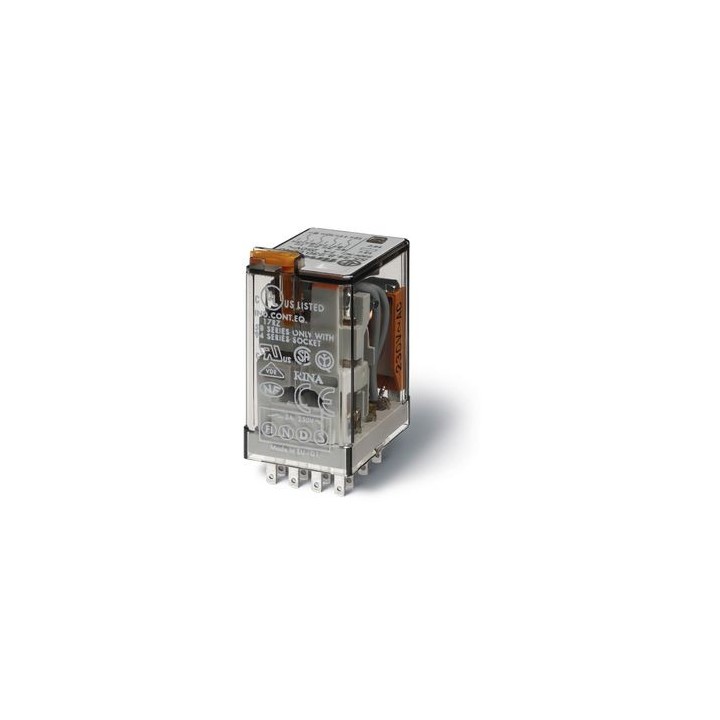 Relais indust 4RT 7A 24V DC, bouton test et indicat mécanique