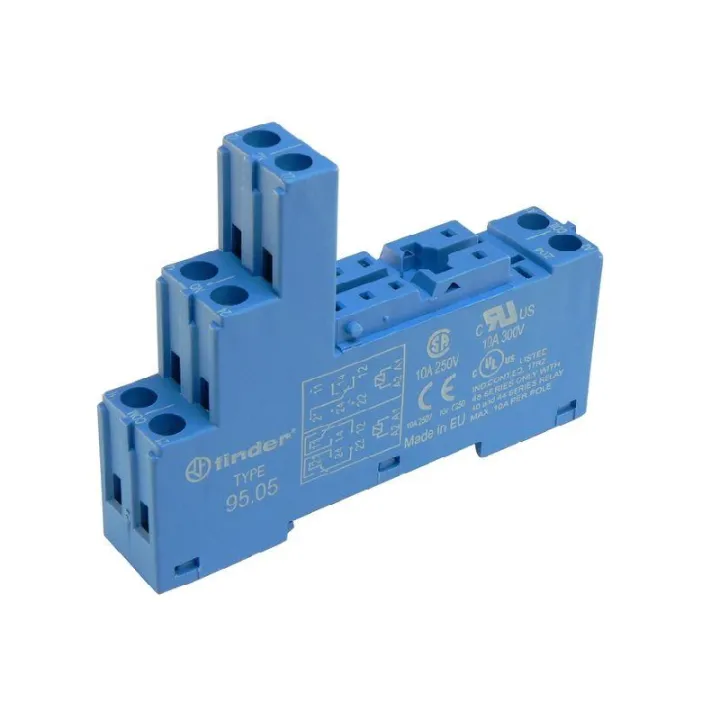 Support 10A 250V Séries 4051,4052,4061, Bleu, Étrier Plastiq,À Cage,Pinning 5Mm