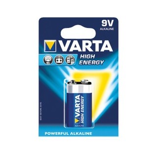 PILE ALCALINE 9 volts varta  6LR61 blister de 1