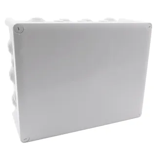 Boîte De Dérivation Rectangulaire - 310X240X124Mm - Fermeture 1/4 De Tour - Gris