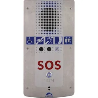 Portier Audio Ip/Sip 1 Bp Sérigraphie Sos - Poe Loi Handicap