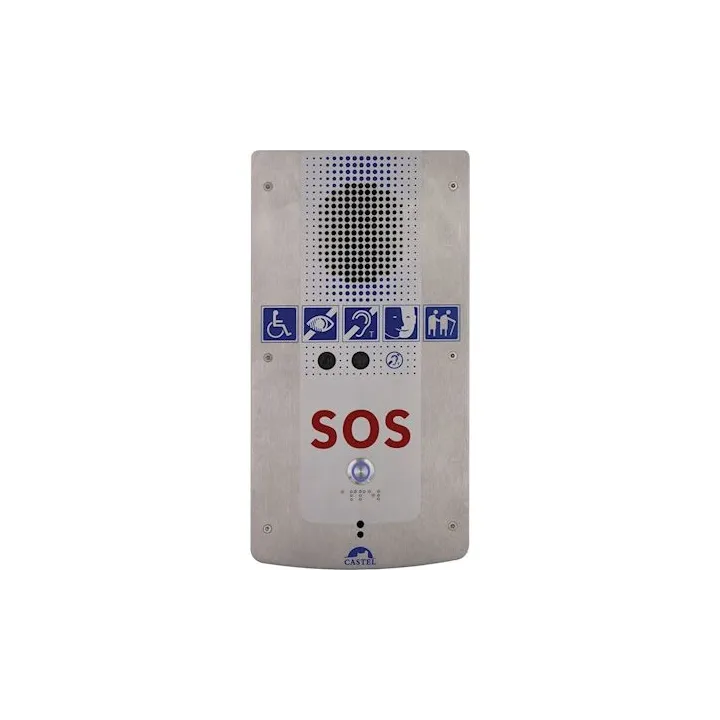 Portier Audio Ip/Sip 1 Bp Sérigraphie Sos - Poe Loi Handicap