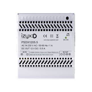 Alimentation 230V Ac / 12V Dc / 5A Boîtier Abs Ip 65 180 X 105 X 80 Mm 2 Pe
