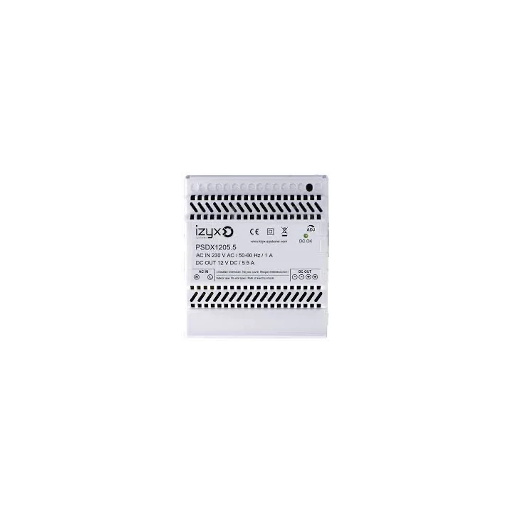 Alimentation 230V Ac / 12V Dc (12-14V) / 5A Boîtier Abs Ip 65 180 X 105 X 80 Mm 2 Pe
