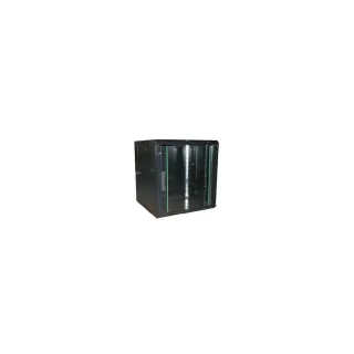 Coffret 19" Fixe 6U Profondeur 450 Noir Monté