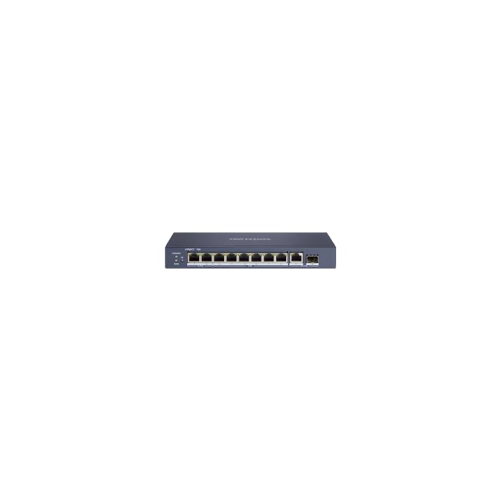 DS-3E0510HP-EL2, Unmanaged, 8 Gigabit RJ45 PoE ports, 1 Gigabit