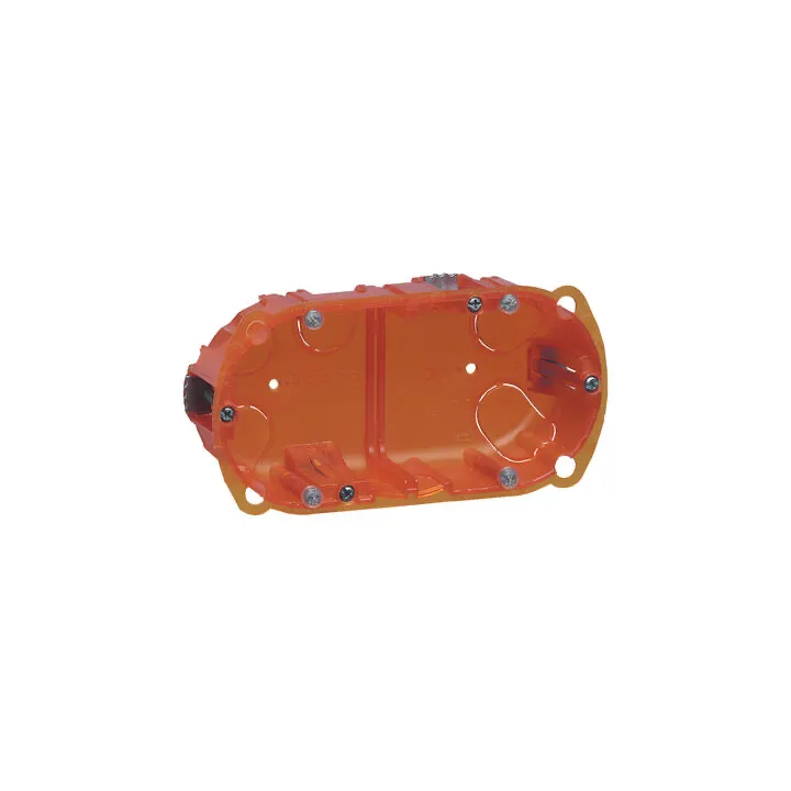 Boîte Multimatériaux Batibox - 2 Postes - 4/5 Mod - Vert/Horiz - Prof. 50