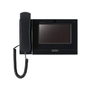 Poste Vidéo Ip Noir, Mains Libres & Combiné Avec B. Magnétique, Sip, Écran 7''