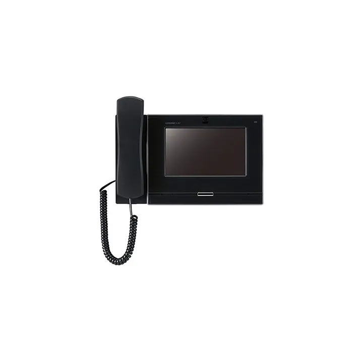 Poste Vidéo Ip Noir, Mains Libres & Combiné Avec B. Magnétique, Sip, Écran 7''