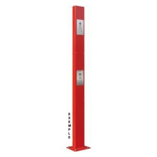 Borne PL/VL aluminium 4mm hauteur 250cms avec semelle de fixatio