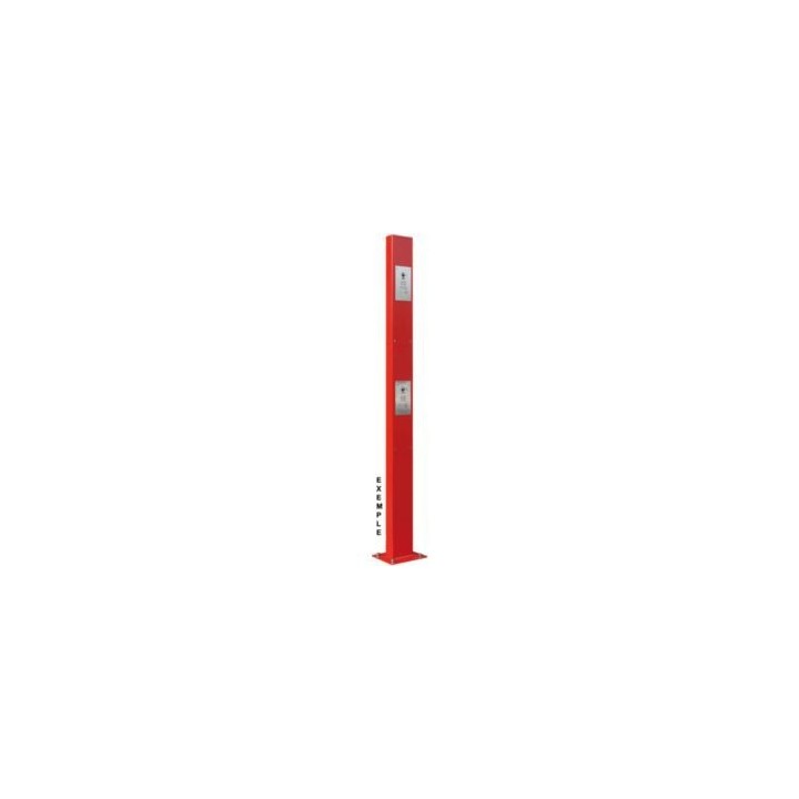 Borne PL/VL aluminium 4mm hauteur 250cms avec semelle de fixatio