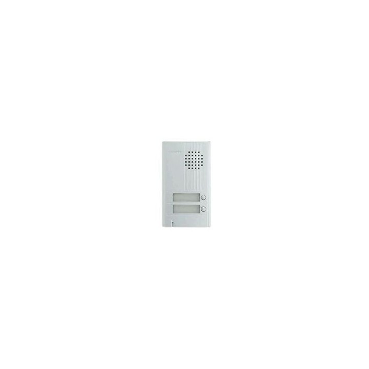 Platine Saillie 2 Bouton Avec Façade Aluminium. Epaisseur 22Mm.