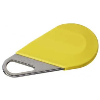 Badge HEXACT type porte clé Jaune