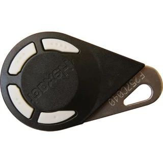Télécommande Radio Hf 868 Mhz 4 Canaux + Badge Proximité 13.56 Mhz Hexact Noire