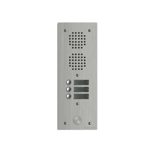 Platine Aluminium Haut-Risque Audio 3 Appels 1 Rangée