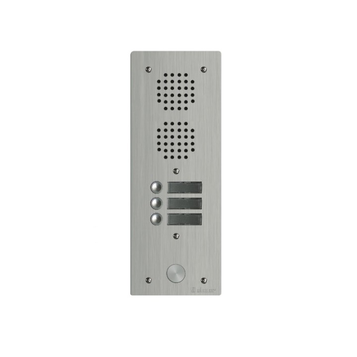 Platine Aluminium Haut-Risque Audio 3 Appels 1 Rangée