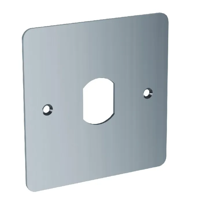 Façade En Inox Ep 1.5 Mm Avec Perçage Anti-Rotation Au Diamètre T25 (85X85 Mm)